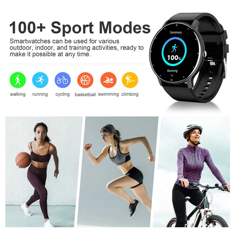 Montre connectée LIGE pour hommes et femmes, écran tactile, Bluetooth 5.2
