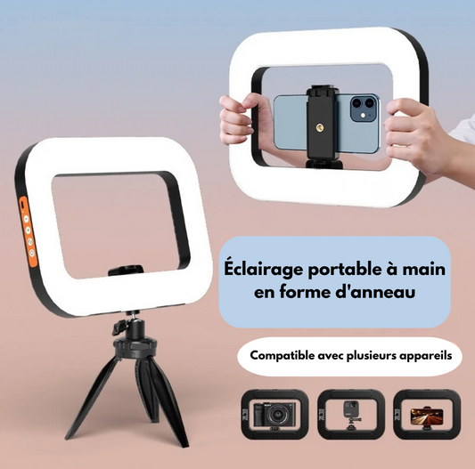 Anneau lumineux LED rechargeable pour téléphone portable